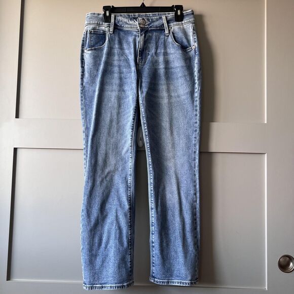 Hudson Jeans Womens 10 Straight Leg Mid Rise Stretch Denim Blue Stretch - Picture 1 of 16